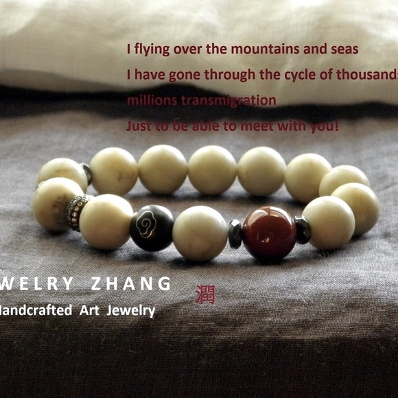 High quality Matte marble stone zen style bracelet